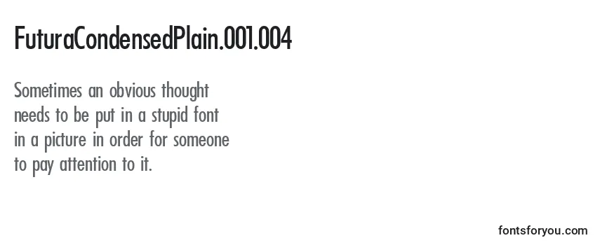 FuturaCondensedPlain.001.004 フォントのレビュー