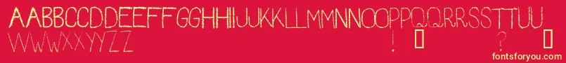 RedFish Font – Yellow Fonts on Red Background