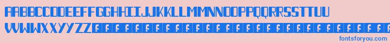Fonte NecktieBlack – fontes azuis em um fundo rosa