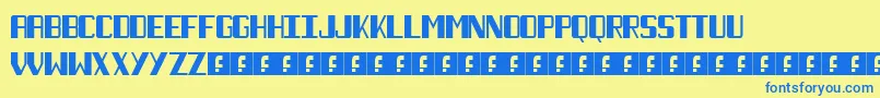 Шрифт NecktieBlack – синие шрифты на жёлтом фоне