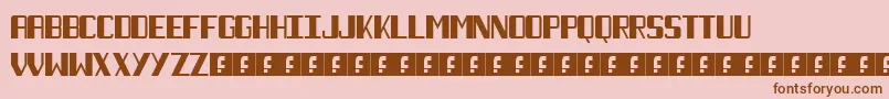 NecktieBlack Font – Brown Fonts on Pink Background