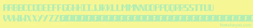 NecktieBlack Font – Green Fonts on Yellow Background