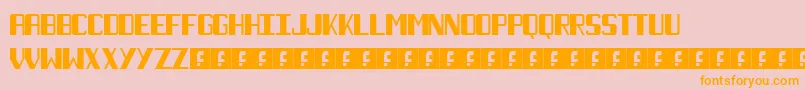 NecktieBlack Font – Orange Fonts on Pink Background