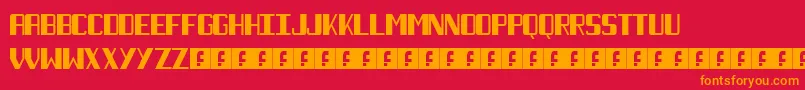 NecktieBlack Font – Orange Fonts on Red Background