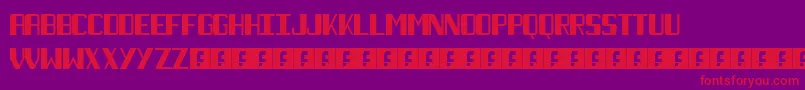 NecktieBlack-fontti – punaiset fontit violetilla taustalla