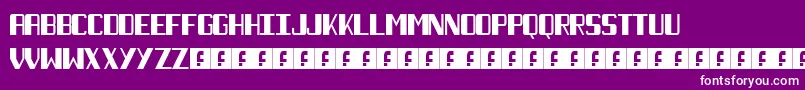 NecktieBlack-fontti – valkoiset fontit violetilla taustalla