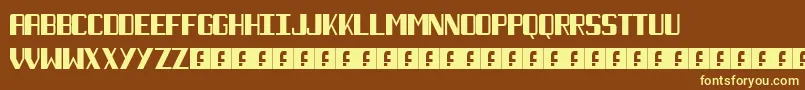 NecktieBlack Font – Yellow Fonts on Brown Background
