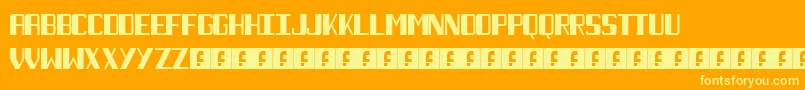 Police NecktieBlack – polices jaunes sur fond orange