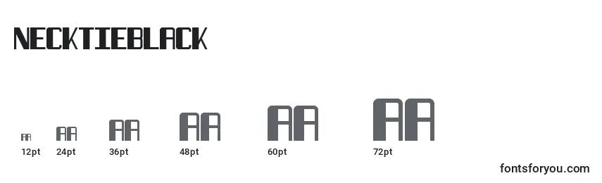 NecktieBlack Font Sizes