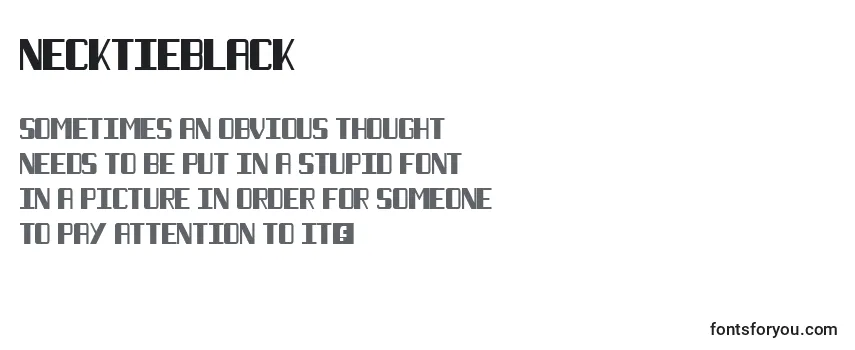 Обзор шрифта NecktieBlack