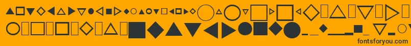 Czcionka Cjnpifont1 – czarne czcionki na pomarańczowym tle