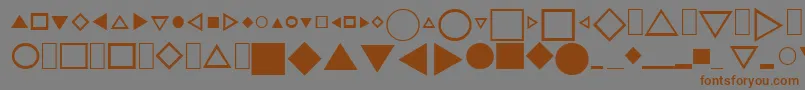 Czcionka Cjnpifont1 – brązowe czcionki na szarym tle