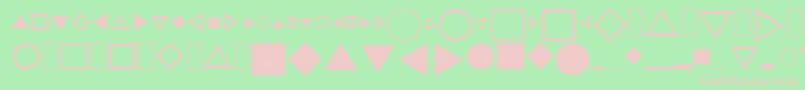 Cjnpifont1 Font – Pink Fonts on Green Background