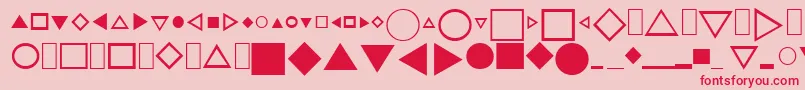 Cjnpifont1-Schriftart – Rote Schriften auf rosa Hintergrund