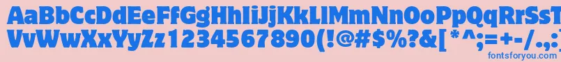 MottercorpusstdSemicond Font – Blue Fonts on Pink Background