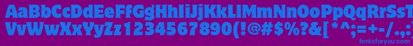 MottercorpusstdSemicond Font – Blue Fonts on Purple Background