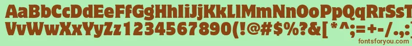 MottercorpusstdSemicond Font – Brown Fonts on Green Background