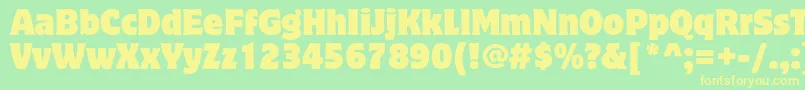 MottercorpusstdSemicond Font – Yellow Fonts on Green Background