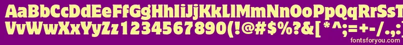 MottercorpusstdSemicond Font – Yellow Fonts on Purple Background