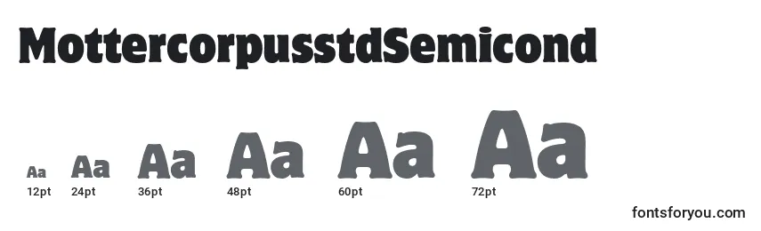 MottercorpusstdSemicond Font Sizes