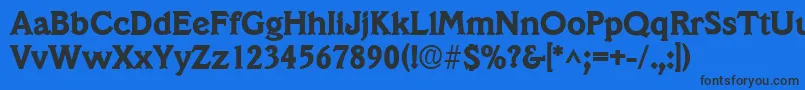 VeracruzlhBold Font – Black Fonts on Blue Background