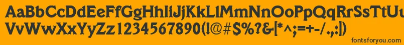 VeracruzlhBold Font – Black Fonts on Orange Background