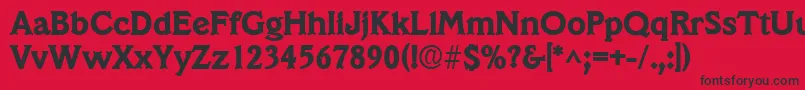 VeracruzlhBold Font – Black Fonts on Red Background