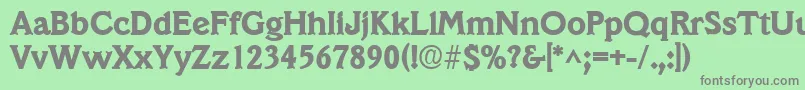 VeracruzlhBold Font – Gray Fonts on Green Background