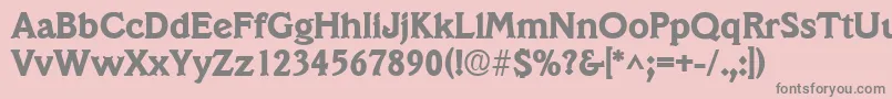 VeracruzlhBold Font – Gray Fonts on Pink Background