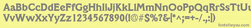 VeracruzlhBold Font – Gray Fonts on Yellow Background
