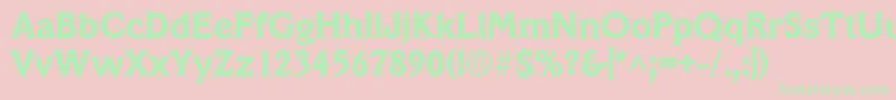 VeracruzlhBold Font – Green Fonts on Pink Background