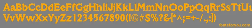 VeracruzlhBold Font – Orange Fonts on Gray Background