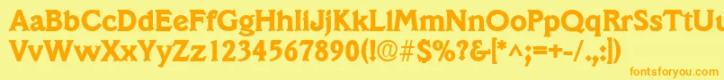 VeracruzlhBold Font – Orange Fonts on Yellow Background