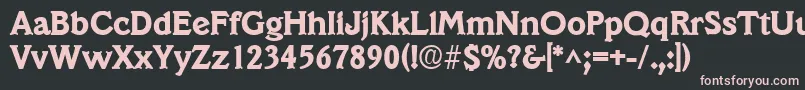 VeracruzlhBold Font – Pink Fonts on Black Background