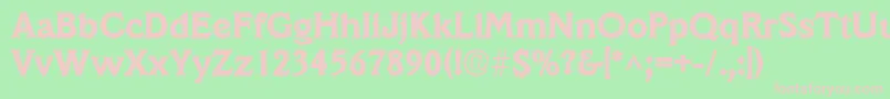 VeracruzlhBold Font – Pink Fonts on Green Background