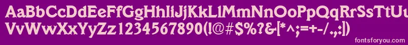 VeracruzlhBold Font – Pink Fonts on Purple Background