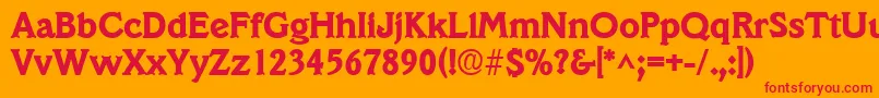 VeracruzlhBold Font – Red Fonts on Orange Background