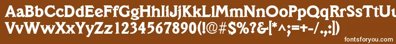 VeracruzlhBold Font – White Fonts on Brown Background