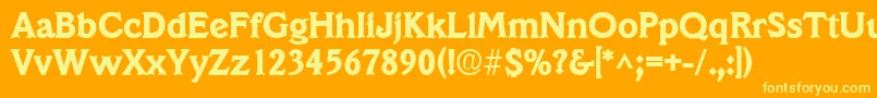 VeracruzlhBold Font – Yellow Fonts on Orange Background