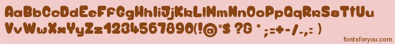 BirdyGame Font – Brown Fonts on Pink Background