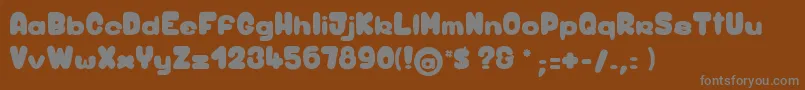 BirdyGame Font – Gray Fonts on Brown Background