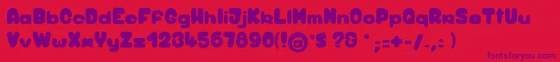 BirdyGame Font – Purple Fonts on Red Background