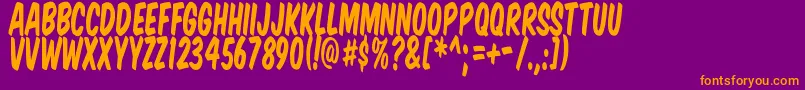 KomikaTitleTall Font – Orange Fonts on Purple Background