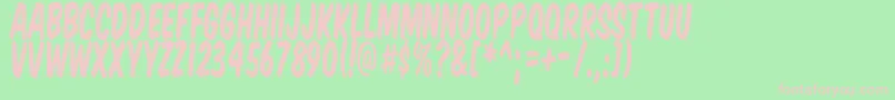 KomikaTitleTall Font – Pink Fonts on Green Background