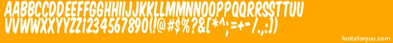 KomikaTitleTall Font – White Fonts on Orange Background