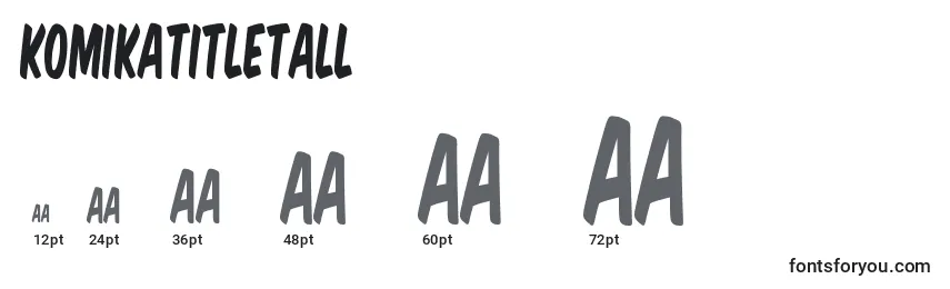 KomikaTitleTall Font Sizes