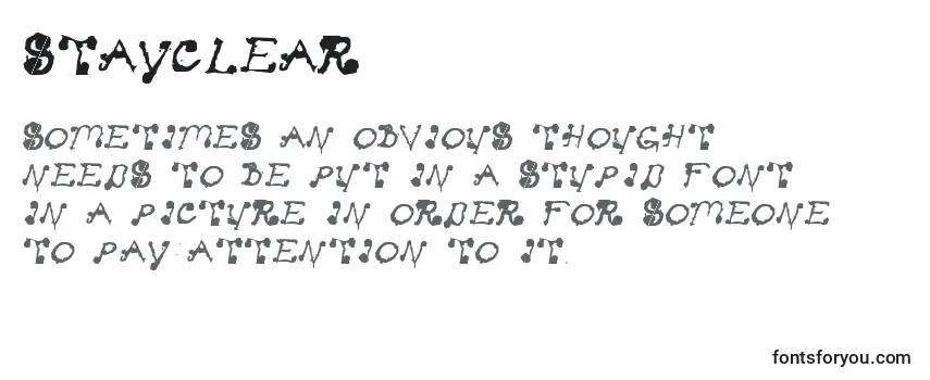 StayClear Font