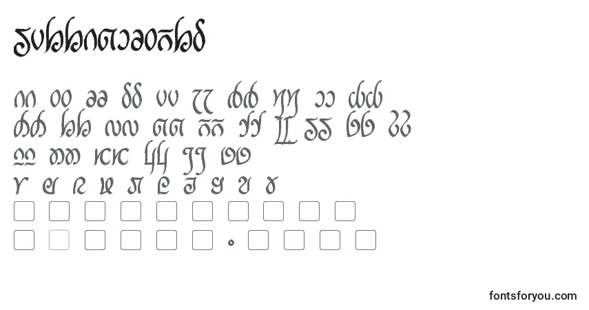 Шрифт RellanicBold – алфавит, цифры, специальные символы