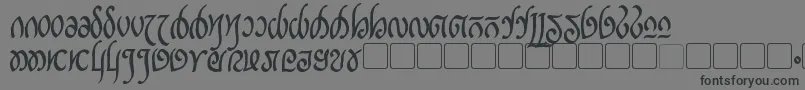 RellanicBold-Schriftart – Schwarze Schriften auf grauem Hintergrund