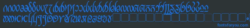 RellanicBold Font – Blue Fonts on Black Background